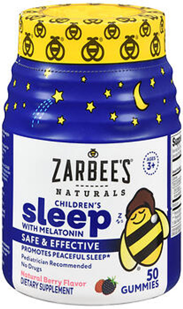 Zarbee's Naturals Children's Sleep with Melatonin Gummies Natural Berry Flavor - 50 ct