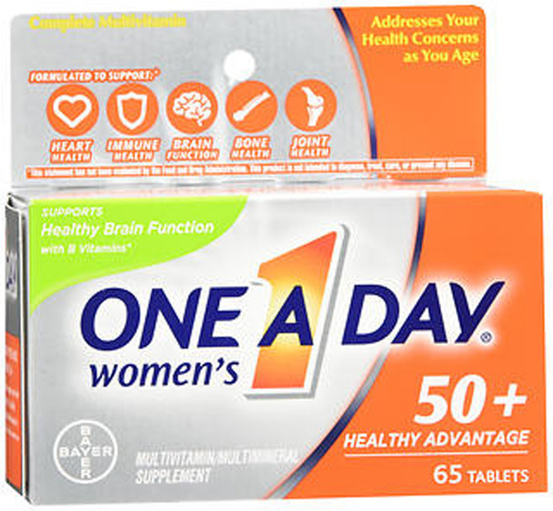 One A Day Women's 50+ Healthy Advantage Multivitamin/Multimineral Supplement Tablets - 65 ct