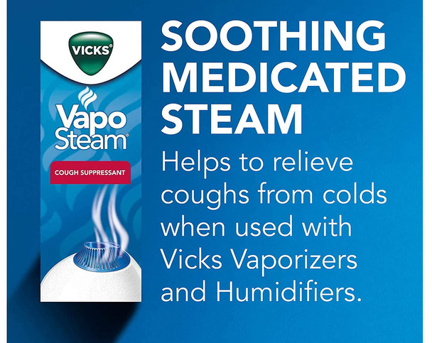 Vicks Vapo Steam Liquid Medication for Hot Steam Vaporizers - 8 oz