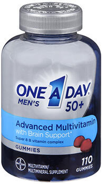 One A Day Advanced Multivitamin Men's 50+ Gummies - 110 ct