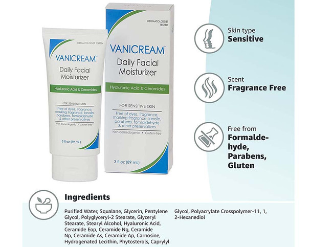 Vanicream Daily Facial Moisturizer - 3 oz