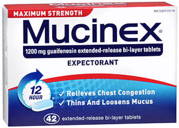 Mucinex Expectorant Tablets Maximum Strength - 42 ct