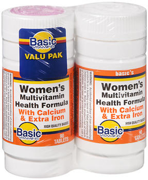 Basic Vitamins Women's Multivitamin Health Formula Tablets - 180 ct