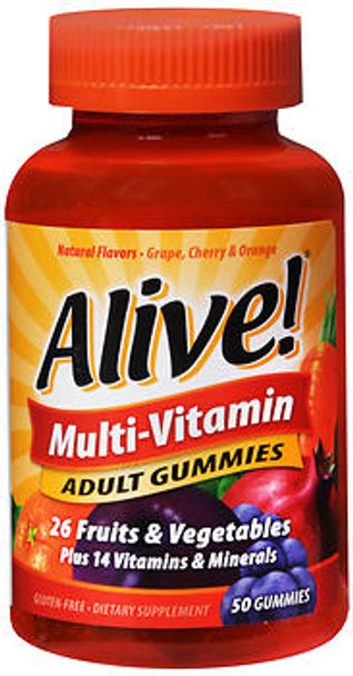 Nature's Way Alive Multi-Vitamin Adult Gummies Assorted Flavors - 50 ct