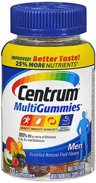 Centrum MultiGummies Men Assorted Natural Fruit Flavors - 100 ct