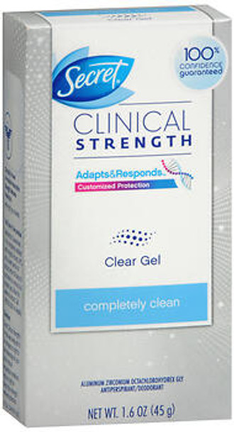 Secret Clinical Strength Antiperspirant/Deodorant Clear Gel Completely Clean - 1.6 oz