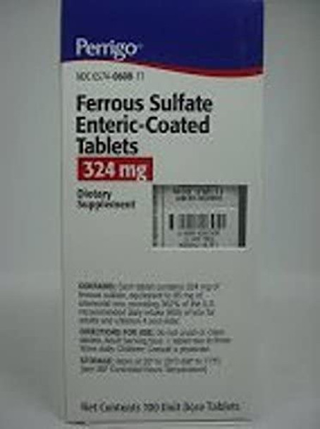 Ferrous Sulfate 324mg Enteric-coated tabs - 100 ct