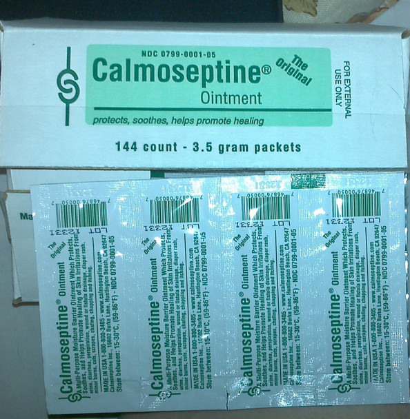 Calmoseptine Ointment 144 Foil Packets - 3.5 grams each