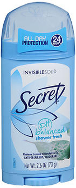 Secret Antiperspirant/Deodorant Invisible Solid pH Balanced Shower Fresh - 2.6 oz