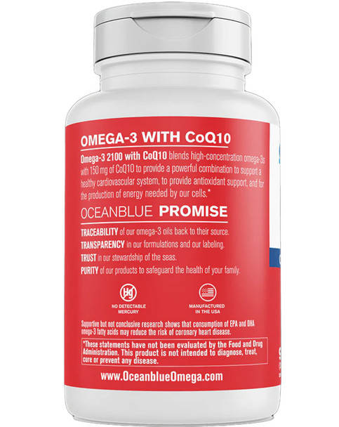 Oceanblue Omega-3 2100 with CoQ10 Softgels Natural Orange - 90 ct