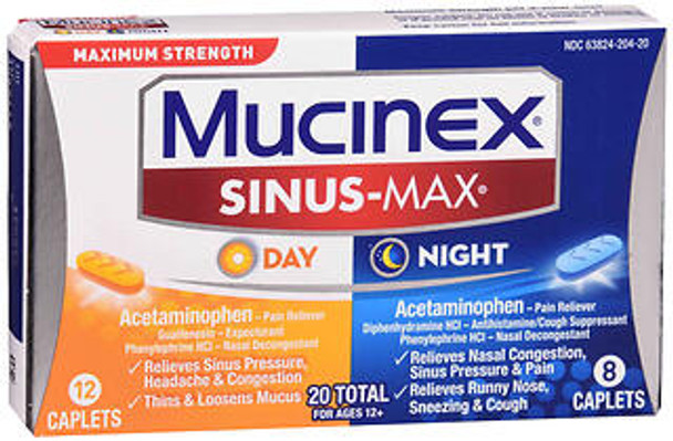 Mucinex Sinus-Max Day and Night Caplets - 20 ct