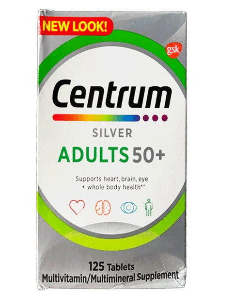 Centrum Silver Adults 50+ Multivitamin/Multimineral Supplement Tablets - 125 Ct.