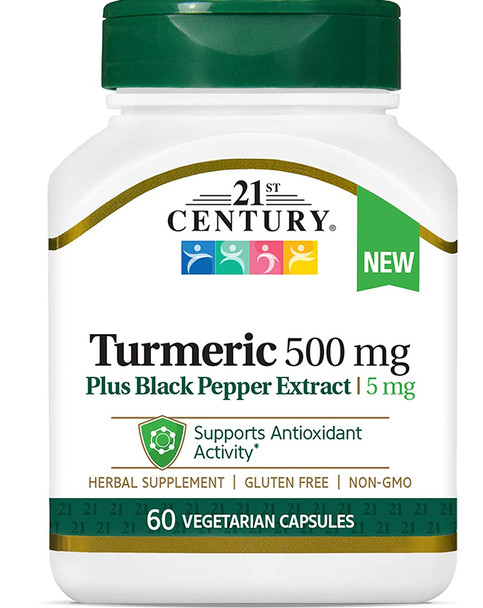 21st Century Turmeric with Black Pepper Extract - 60 ct