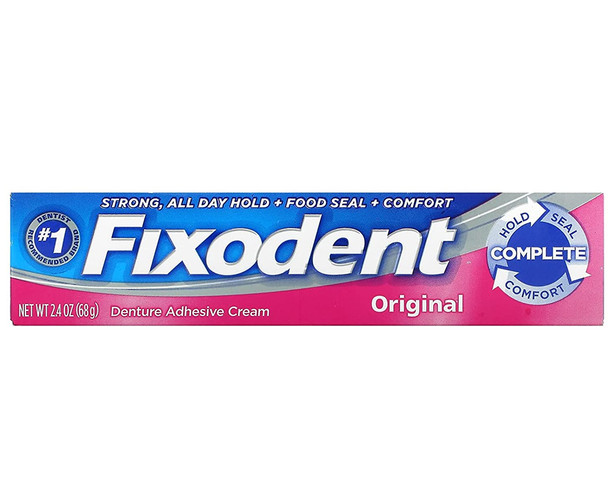 Fixodent Denture Adhesive Cream, Original - 2.4 oz