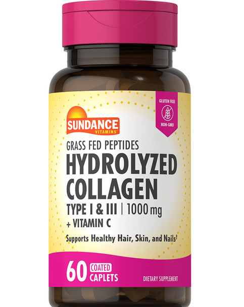 Sundance Vitamins Hydrolyzed Collagen Coated Caplets - 60 ct