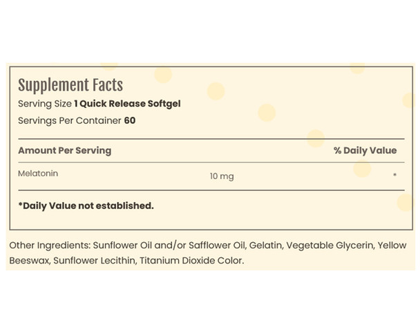 Sundance Vitamins Advanced Delivery Melatonin Quick Release Softgels - 60 ct
