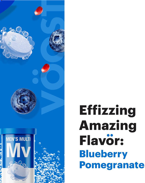 VOOST Effervescent Multivitamin for Men, Blueberry Pomegranate Flavor - 20 ct