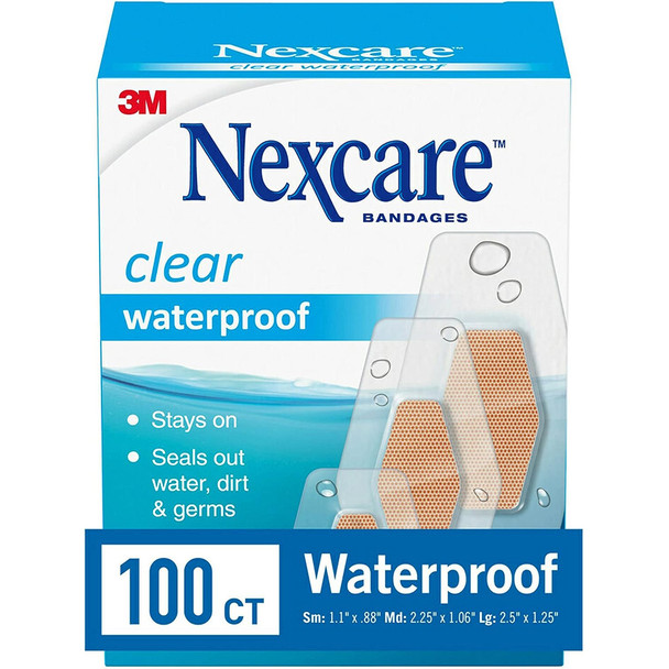 Nexcare Waterproof Bandages Assorted Sizes - 100 ct