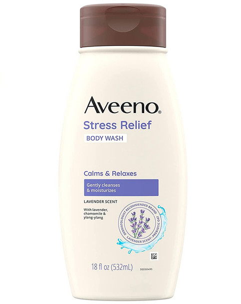 Aveeno Stress Relief Body Wash Lavender Scented - 18 oz