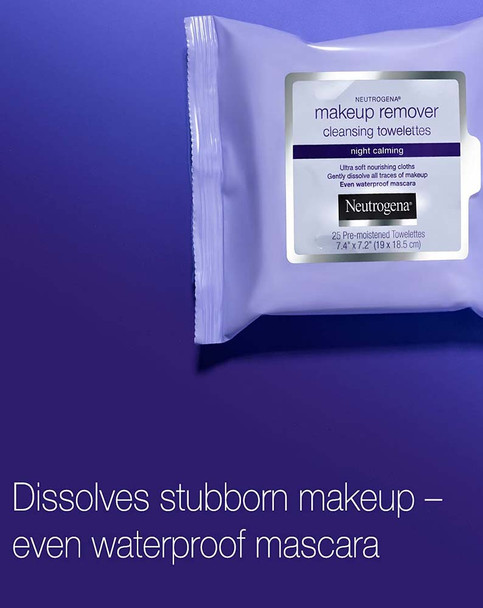 Neutrogena Makeup Remover Cleansing Towelettes Night Calming - 25 ct