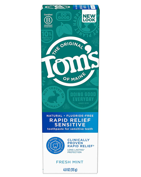 Tom's of Maine Rapid Relief Sensitive Toothpaste Fresh Mint - 4 oz