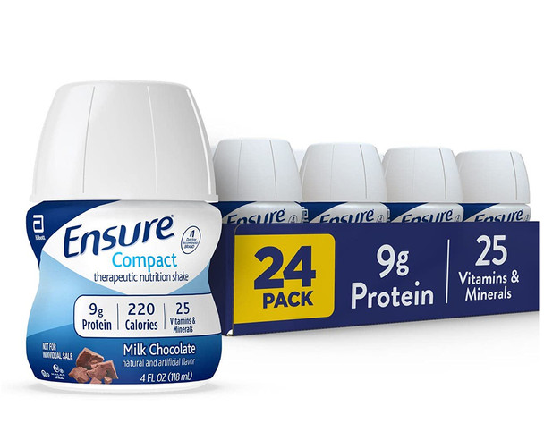 Ensure Compact Milk Chocolate Therapeutic Nutrition Shakes 4 oz each - 24 ct