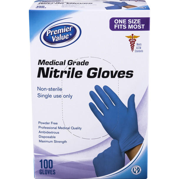 Premier Value Nitrile Non Latex Gloves OSFM