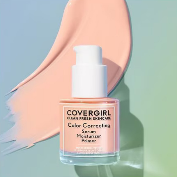 Covergirl Clean Fresh Skincare Color Correcting Serum Moisturizer Primer, Total Brightener-1 Pgk