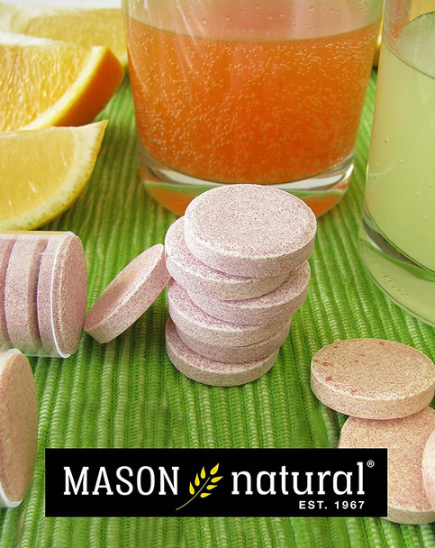 Mason Natural Immunity + Hydration Powder Dietary Supplement Effervescent Tablets Lemon Lime Flavor - 10 ct