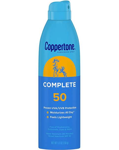 Coppertone Sunscreen Spray Complete SPF 50 - 5.5 oz