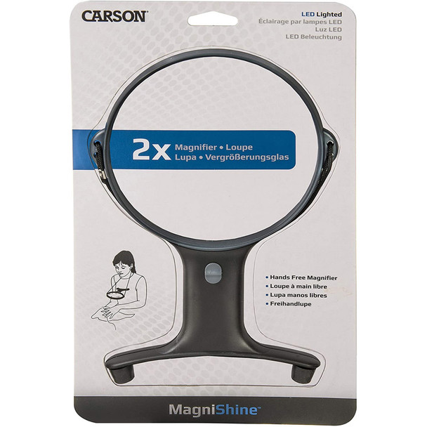 Twin LED Lighted Hands-Free 2x Magnifier