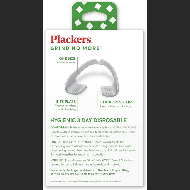 Plackers Grind No More Night Guard, One Size Fits All - 10 ct