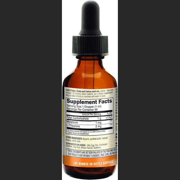 Mason Natural Fast Acting Melatonin with L-Theanine Liquid Drops - 2 oz