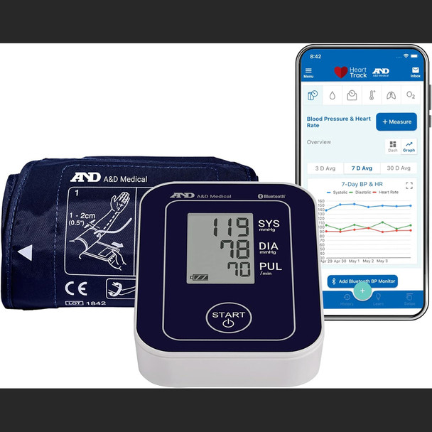 A&D Bluetooth Blood Pressure Monitor - 1 ct