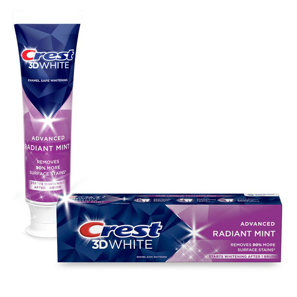Crest 3D White Fluoride Toothpaste, Radiant Mint - 3.8 oz