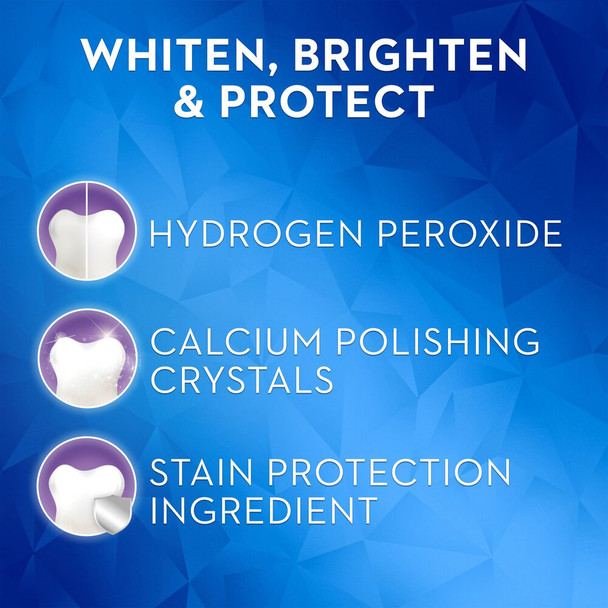 Crest 3D White Brilliance Fluoride Whitening Toothpaste with 4% Hydrogen Peroxide - 3 oz