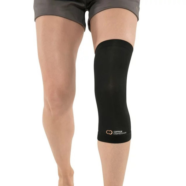 Copper Compression Knee Brace and Support Sleve, S/M, Black - 1 ct