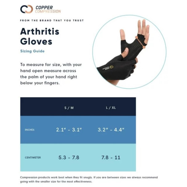 Copper Compression Arthritis Gloves