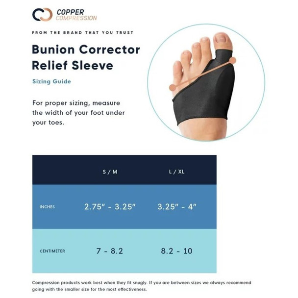 Copper Compression Bunion Pad and Corrector