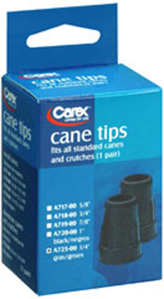 Carex Cane Tips 3/4 Inch-2 each Grey