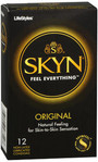 LifeStyles SKYN Condoms Lubricated Non-Latex - 12 ct