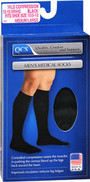 QCS Men's Medical Socks Mild Black Medium/Large - 1 pair