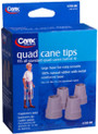 Carex Quad Cane Tips, Grey 5/8\" - Set of 4