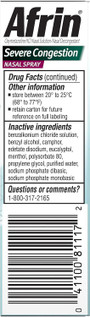 Afrin Severe Congestion Maximum Strength Nasal Spray Plus Menthol - .5 oz