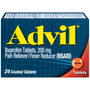 Advil Ibuprofen Pain Reliever/Fever Reducer, 200 mg Coated Tablets - 24 ct