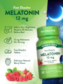 Nature's Truth Melatonin 12 mg Fast Dissolve Tabs Natural Berry Flavor - 60 ct