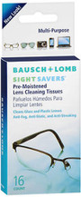 Bausch + Lomb Sight Savers Pre-Moistened Lens Cleaning Tissues - 12 pks of 16