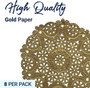 Royal Lace Foil Lace Round Doilies, Gold, 10\" - 8 ct