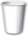 Solid Color Hot/Cold Cups, White, 9 oz - 1 Pkg