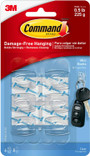 Command Adhesive Mini Hook, Clear, Mini - 1 Pkg